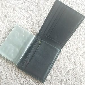 Black Nautica Bifold Wallet with insert